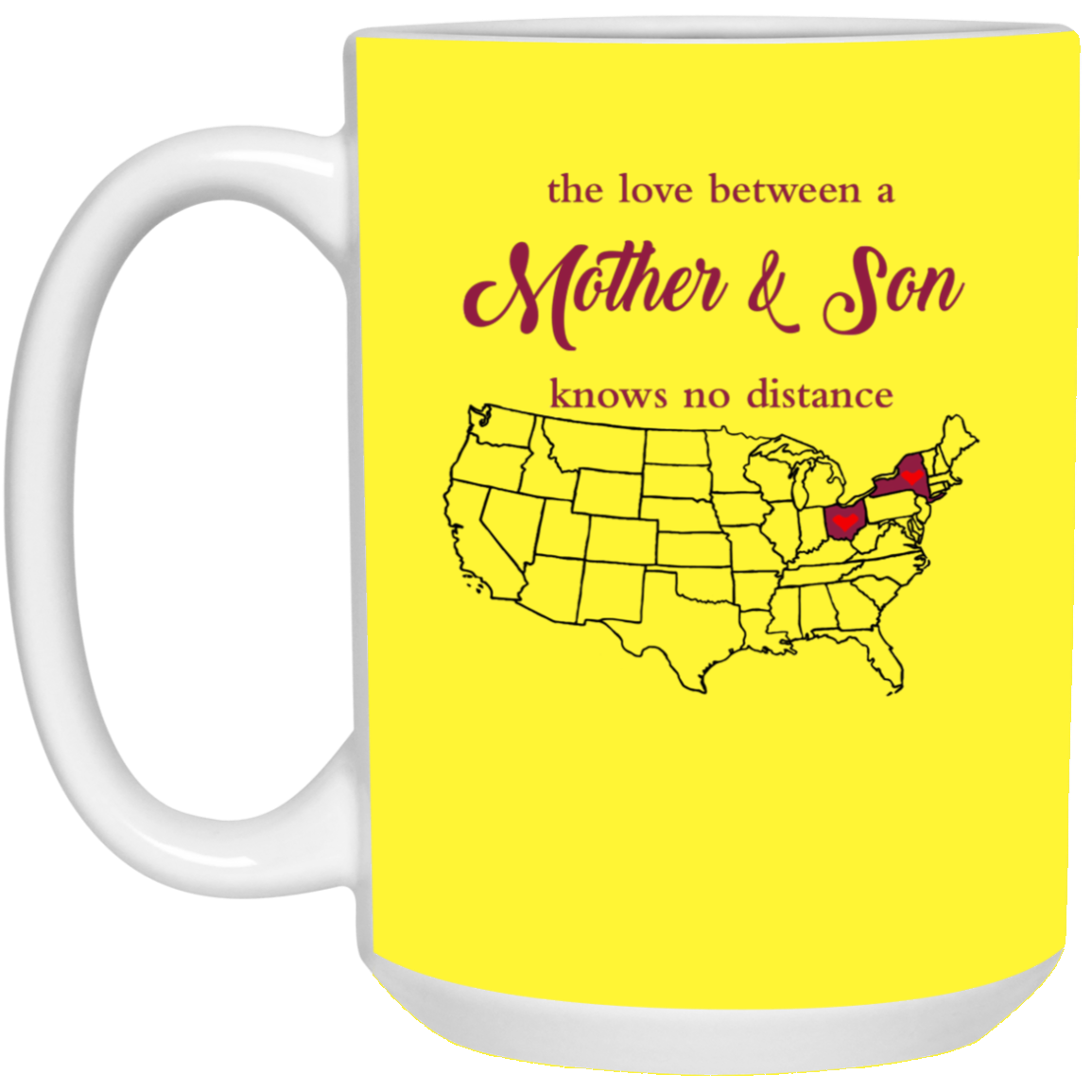 Ohio New York The Love Mother And Son Mug - Mug Teezalo