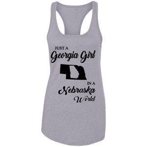 Just A Georgia Girl In A Nebraska World T-Shirt - T-shirt Teezalo