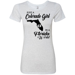 Just A Colorado Girl In A Florida World T-Shirt - T-shirt Teezalo