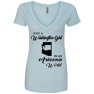 Just A Washington Girl In An Arizona World T-Shirt - T-shirt Teezalo