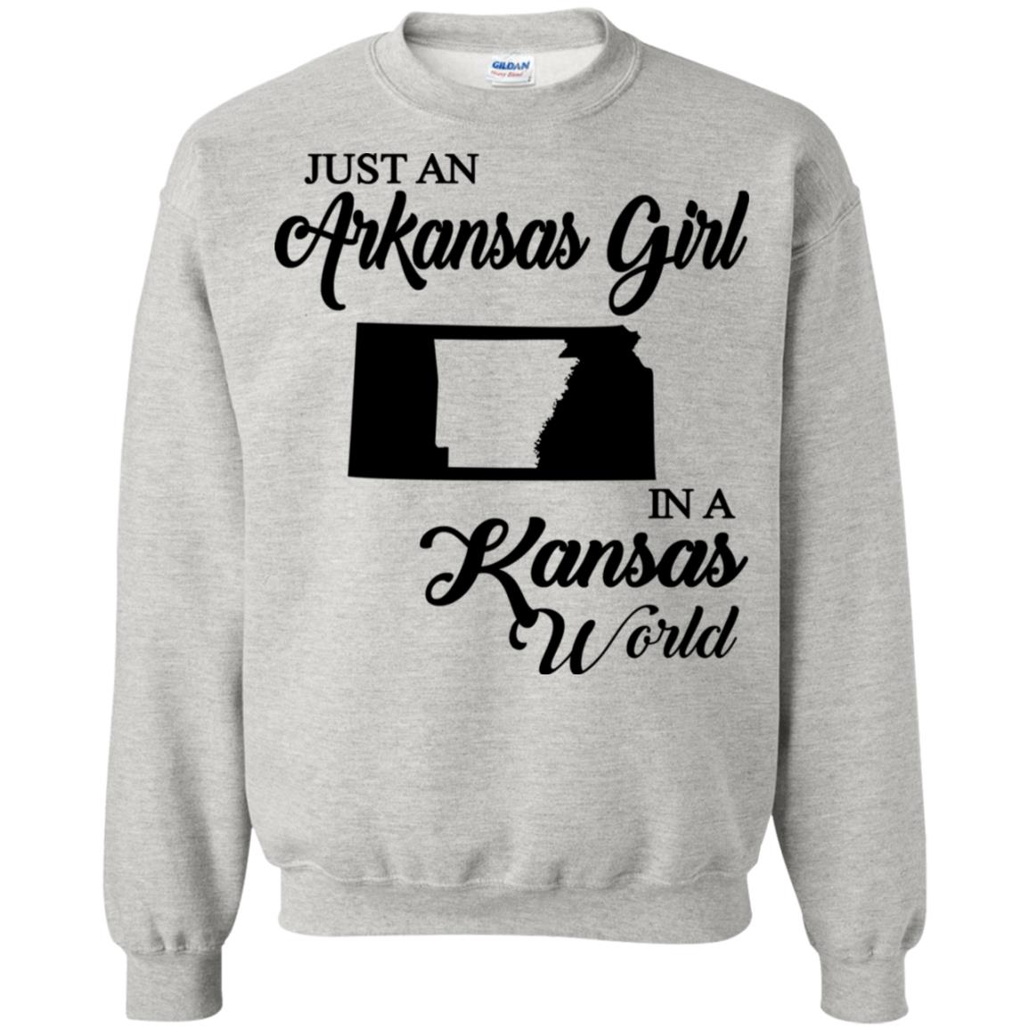 Just An Arkansas Girl In A Kansas World T Shirt - T-shirt Teezalo
