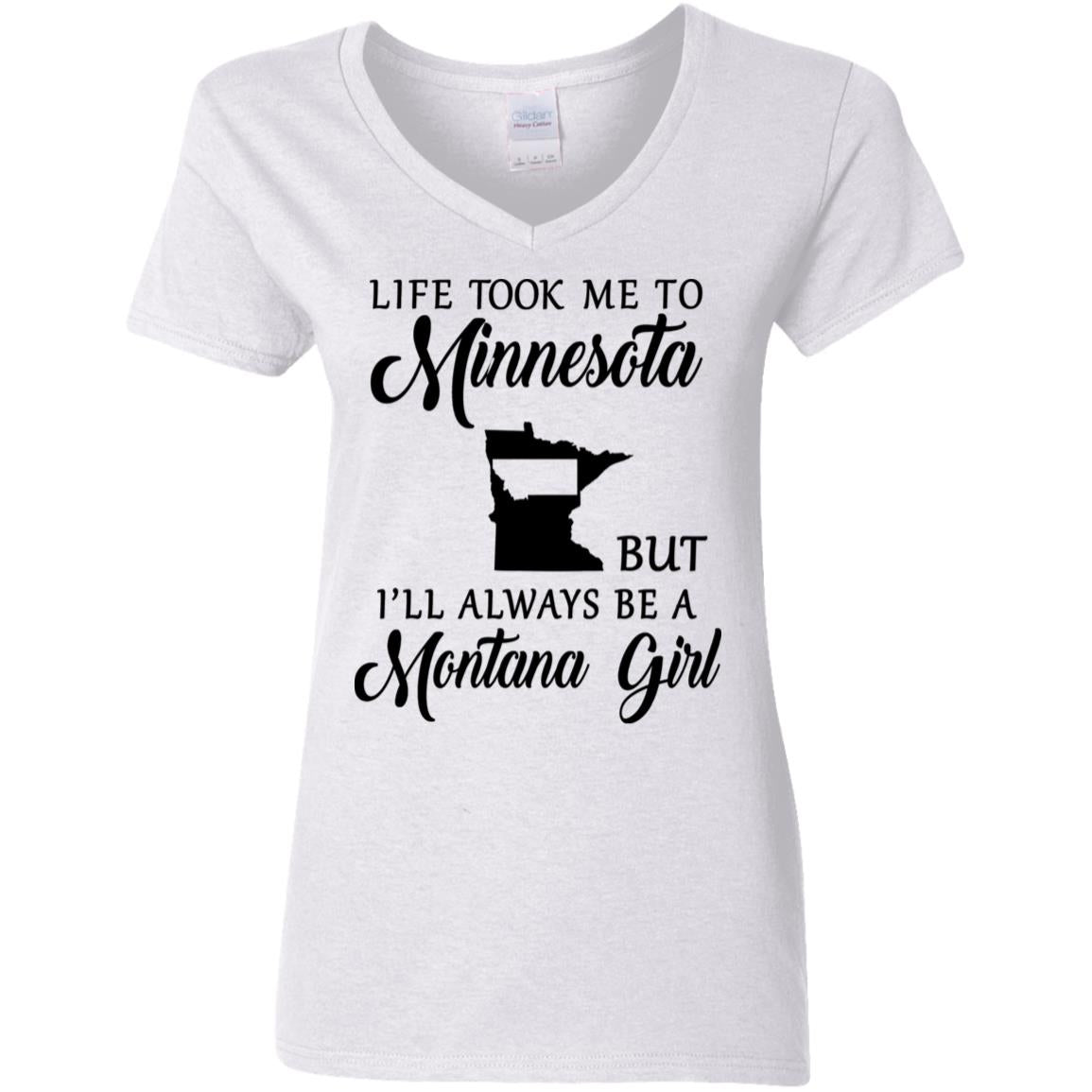 Montana Girl Life Took Me To Minnesota T-Shirt - T-shirt Teezalo