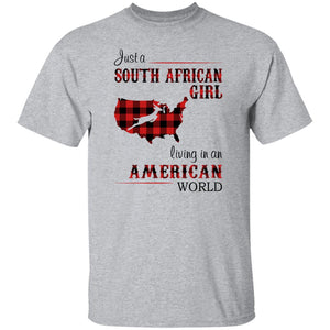 South African Girl Living In American World T-Shirt - T-shirt Teezalo