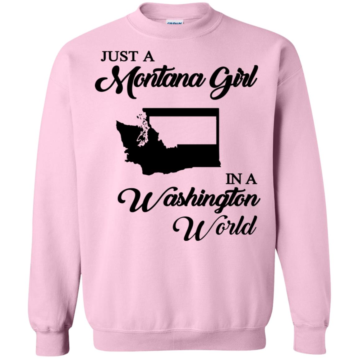 Just A Montana Girl In A Washington World T Shirt - T-shirt Teezalo