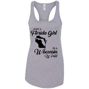 Just A Florida Girl In A Wisconsin World T-Shirt - T-shirt Teezalo