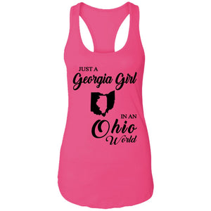 Just A Georgia Girl In An Ohio World T-Shirt - T-Shirt Teezalo