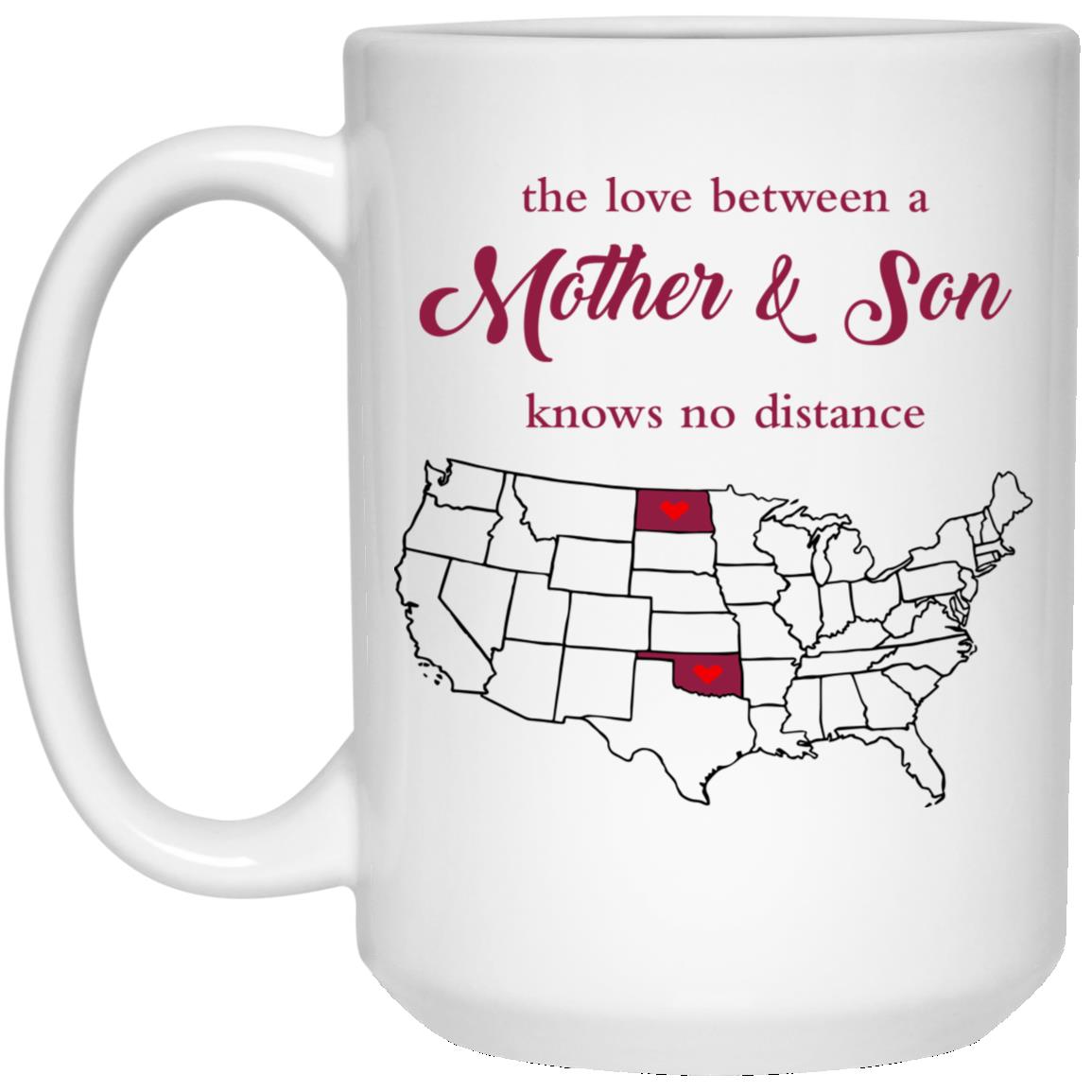 Oklahoma North Dakota The Love Between Mother And Son Mug - Mug Teezalo