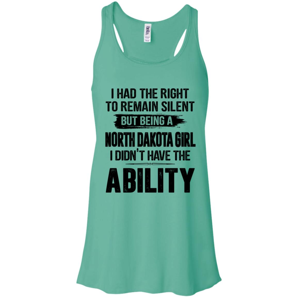 I Had The Right To Remain Silent But Being An North Dakota Girl V-neck - Hoodie Teezalo