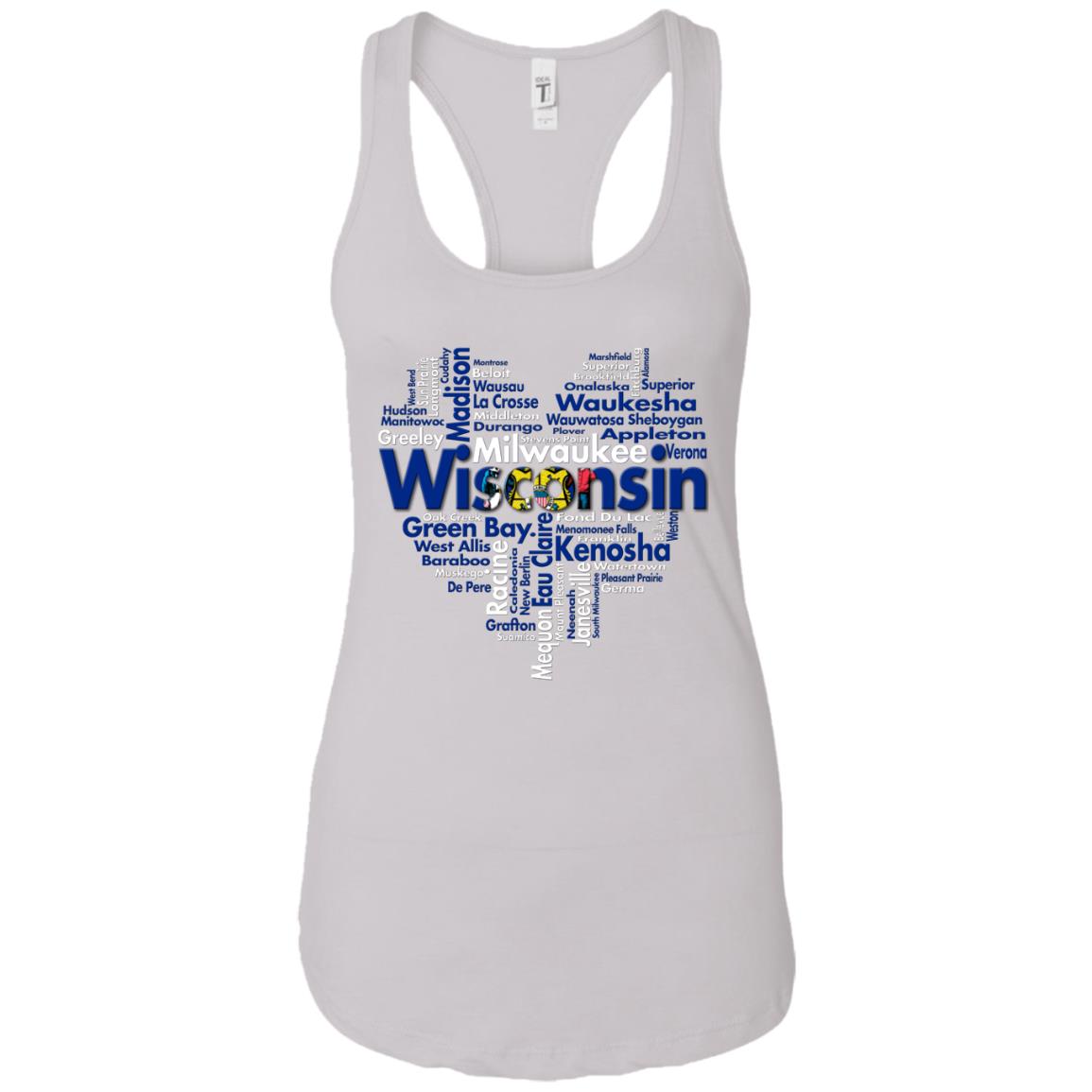 Wisconsin Heart City T-Shirt - T-shirt Teezalo