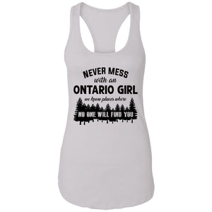 Never Mess With An Ontario Girl T-Shirt - T-shirt Teezalo