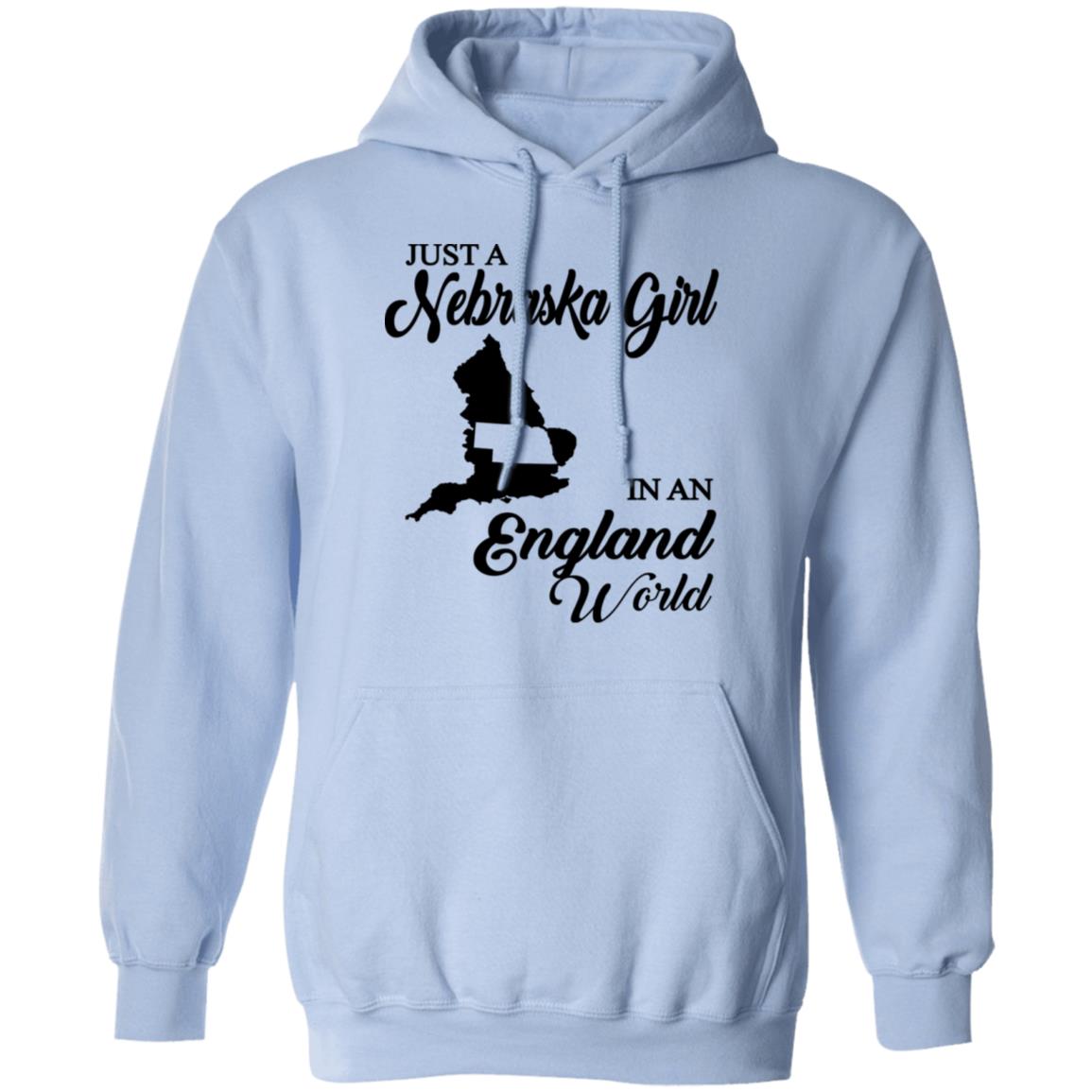 Just A Nebraska Girl In An England World T-Shirt - T-shirt Teezalo