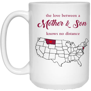 New Jersey Montana The Love Between Mother And Son Mug - Mug Teezalo