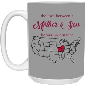 Illinois Missouri The Love Between Mother And Son Mug - Mug Teezalo