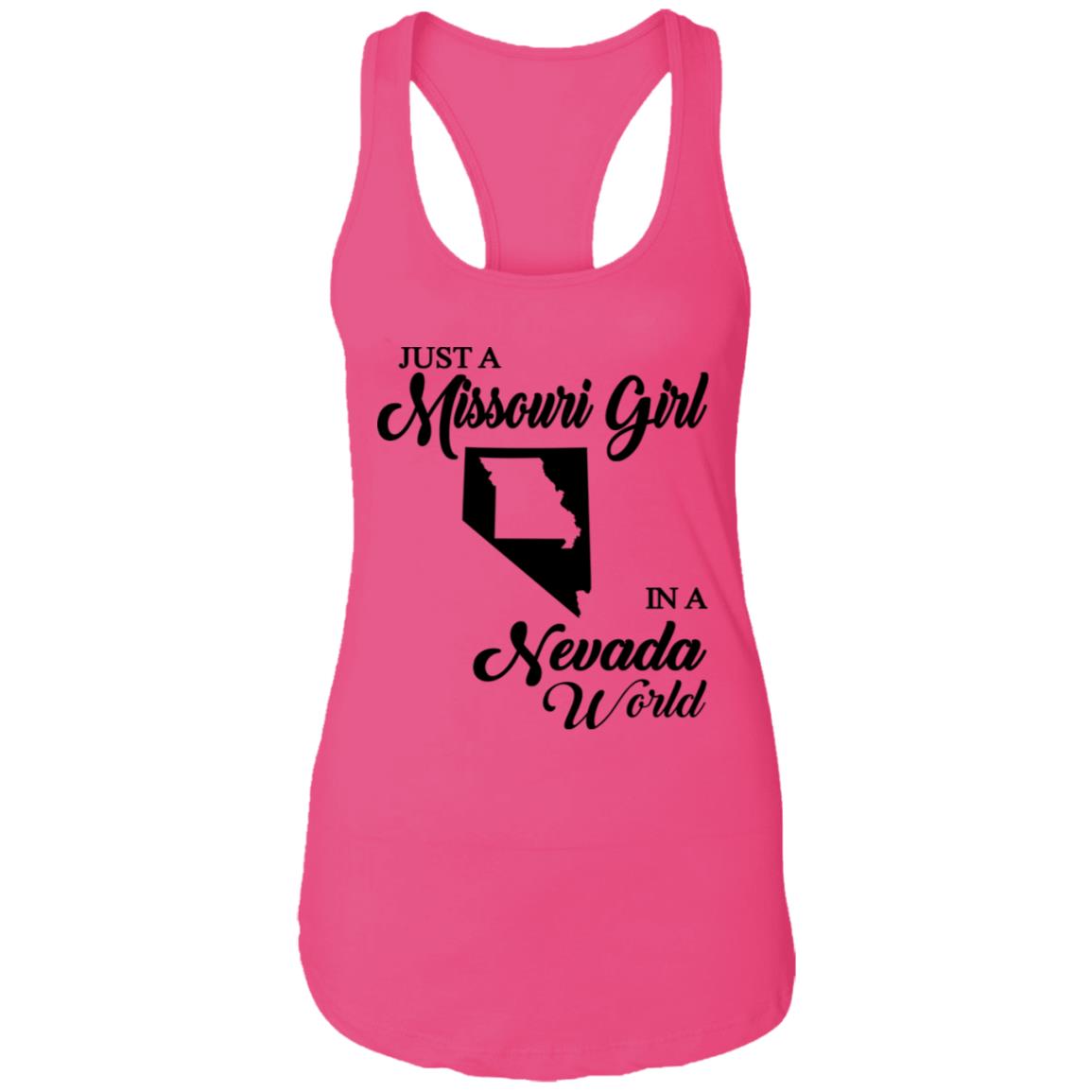 Just A Missouri Girl In A Nevada World T Shirt - T-shirt Teezalo