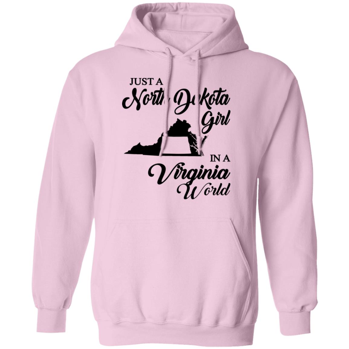 Just A North Dakota Girl In A Virginia World T Shirt - T-shirt Teezalo
