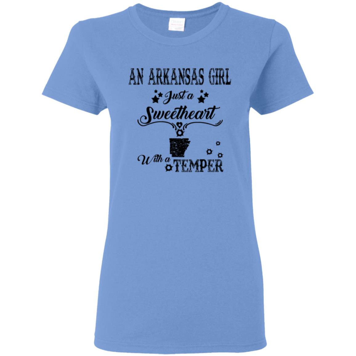 An Arkansas Girl Just A Sweetheart With A Temper T-Shirt - T-shirt Teezalo