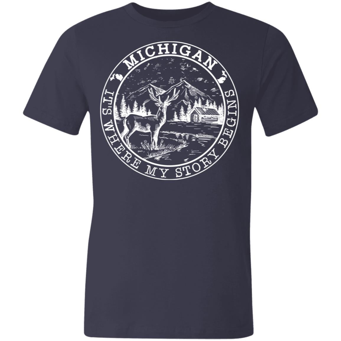 Michigan It's Where My Story Begins T-Shirt - T-shirt Teezalo