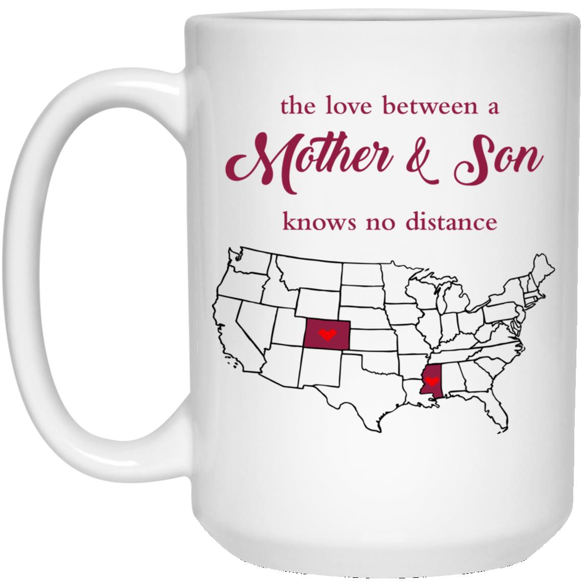 Colorado Mississippi The Love Between Mother And Son Mug - Mug Teezalo