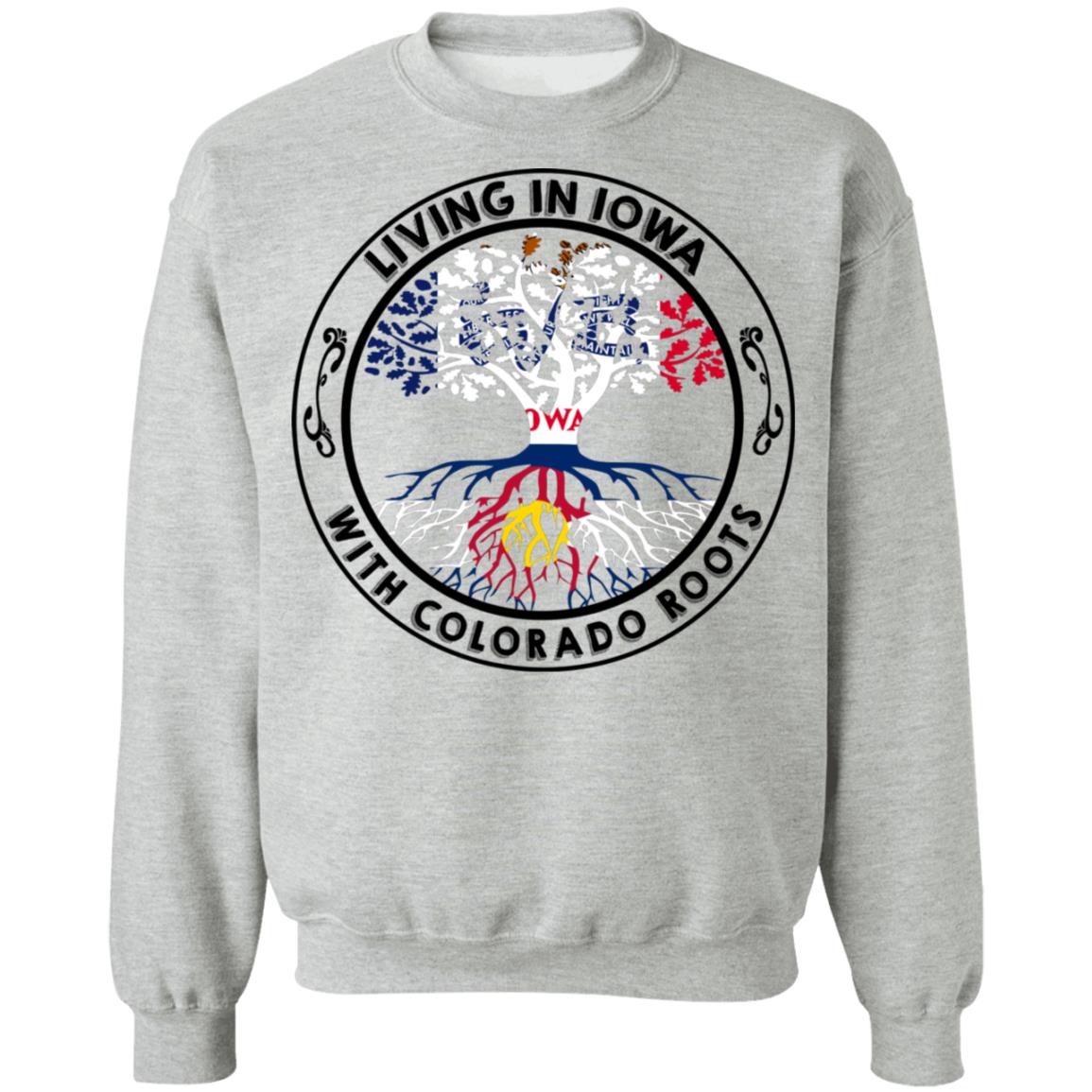 Living In Iowa With Colorado Roots Hoodie - Hoodie Teezalo