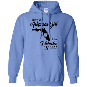 Just An Arkansas Girl In A Florida World T Shirt - T-shirt Teezalo