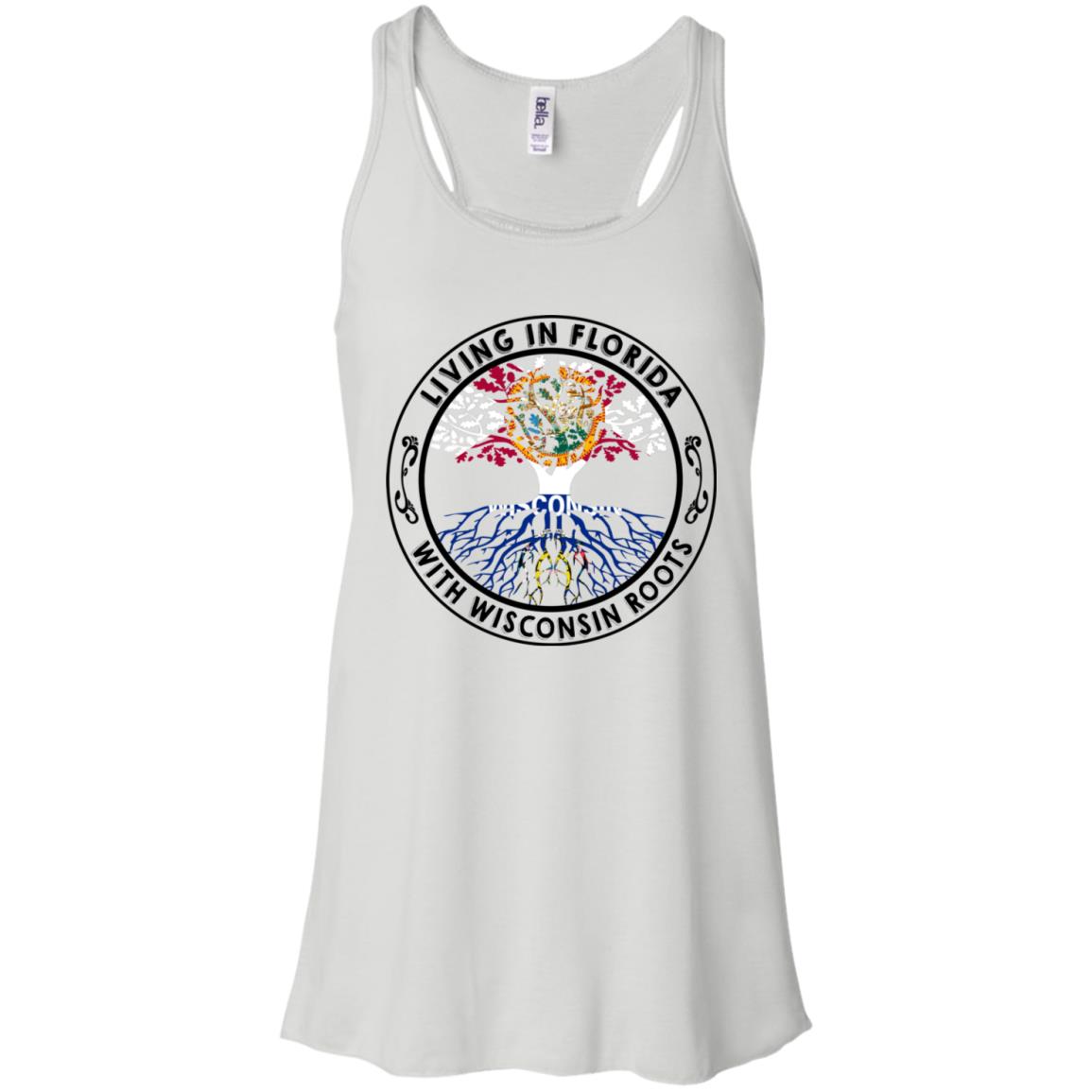 Living In Florida With Wisconsin Roots T-Shirt - T-shirt Teezalo