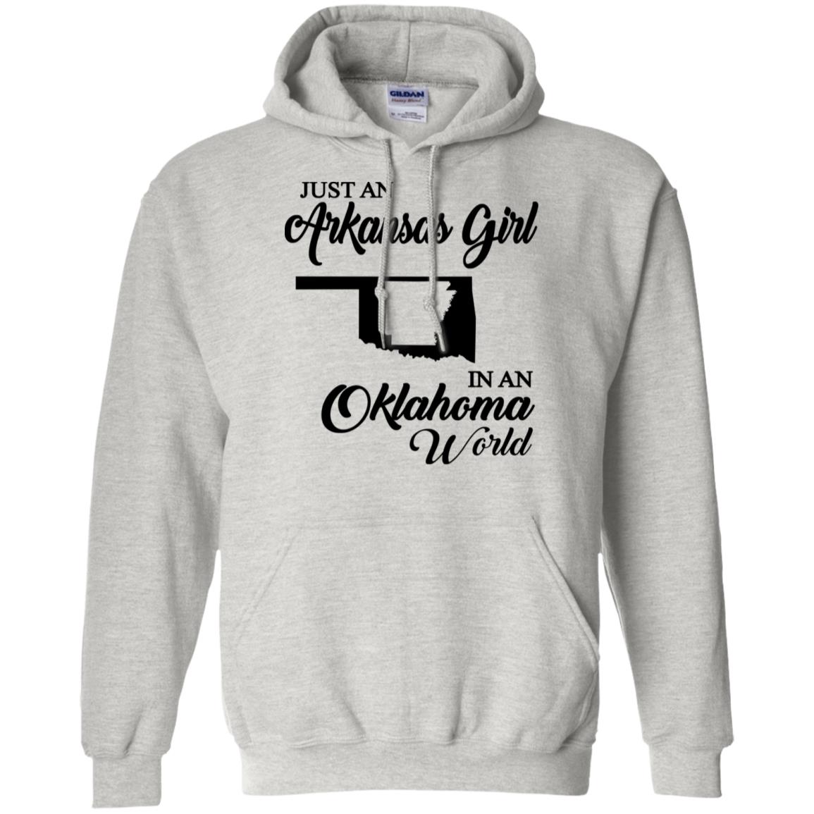 Just An Arkansas Girl In An Oklahoma World T-Shirt - Hoodie Teezalo