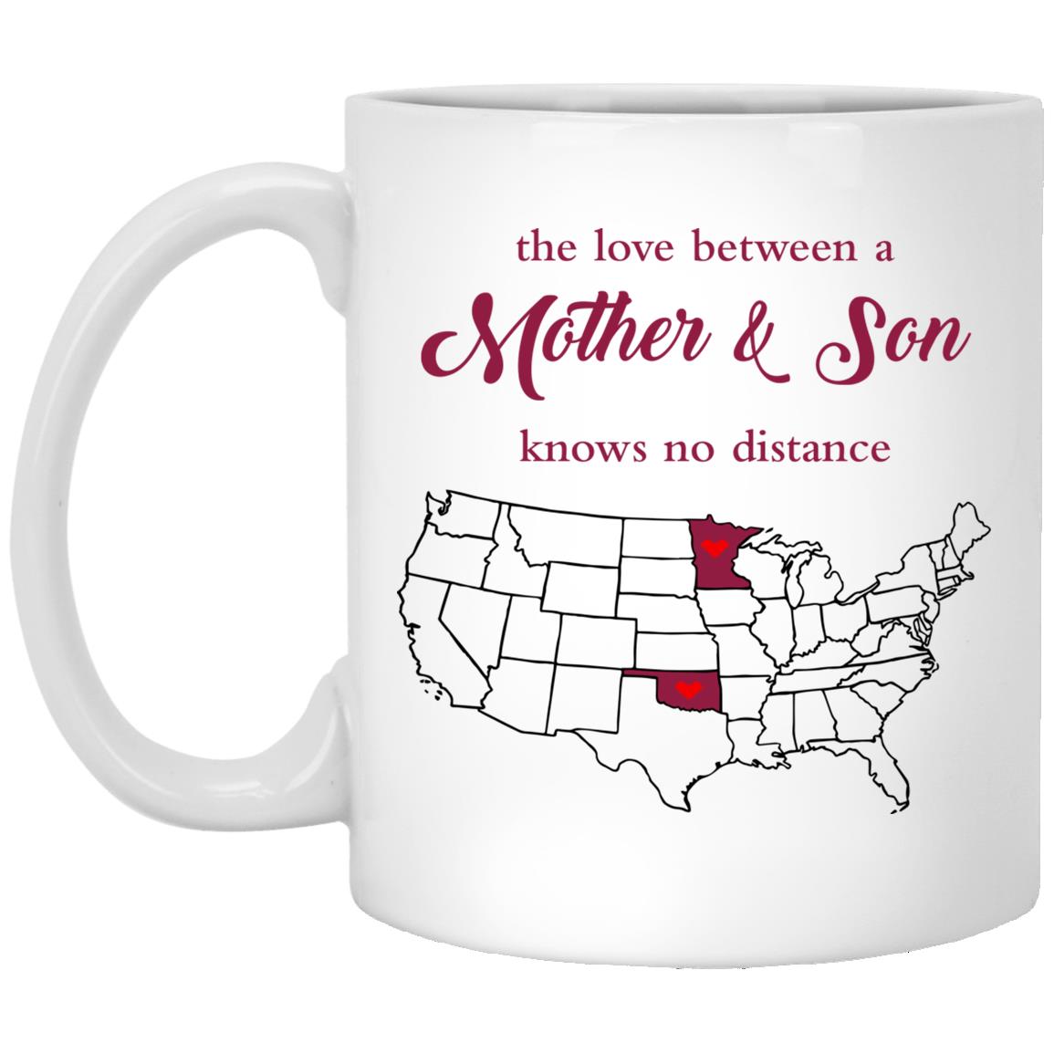 Oklahoma Minnesota The Love Between Mother And Son Mug - Mug Teezalo