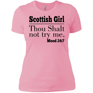 Scottish Girl Thou Shalt Not Try Me T-Shirt - T-shirt Teezalo