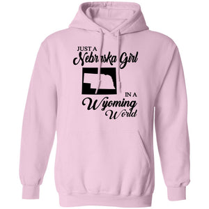 Just A Nebraska Girl In A Wyoming World T-Shirt - T-shirt Teezalo