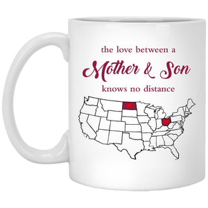 North Dakota Ohio The Love Between Mother And Son Mug - Mug Teezalo