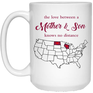 North Dakota Wisconsin	The Love Between Mother And Son Mug - Mug Teezalo