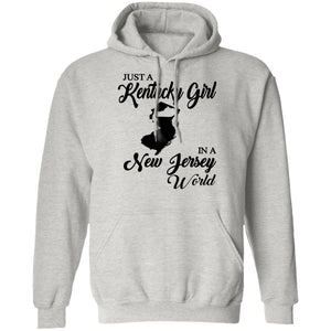 Just A Kentucky Girl In A New Jersey World T-Shirt - T-shirt Teezalo