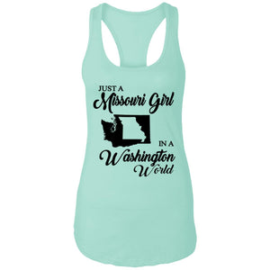 Just A Missouri Girl In A Washington World T-Shirt - T-shirt Teezalo