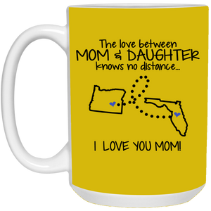 Florida Oregon The Love Between Mom And Daughter Mug - Mug Teezalo