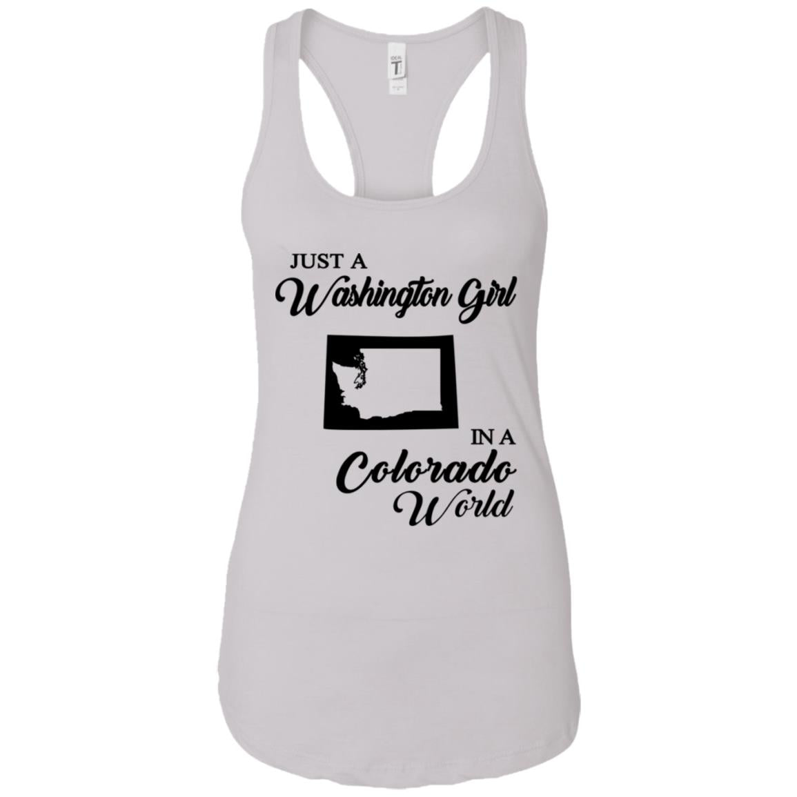 Just A Washington Girl In A Colorado World T-Shirt - T-shirt Teezalo