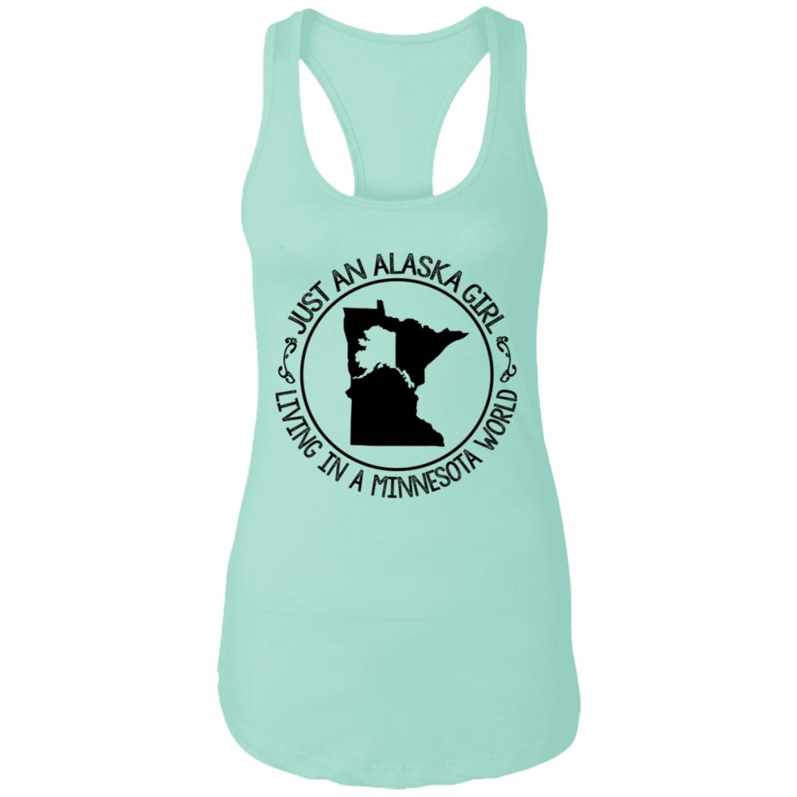 Just An Alaska Girl Living In A Minnesota World Hoodie - Hoodie Teezalo
