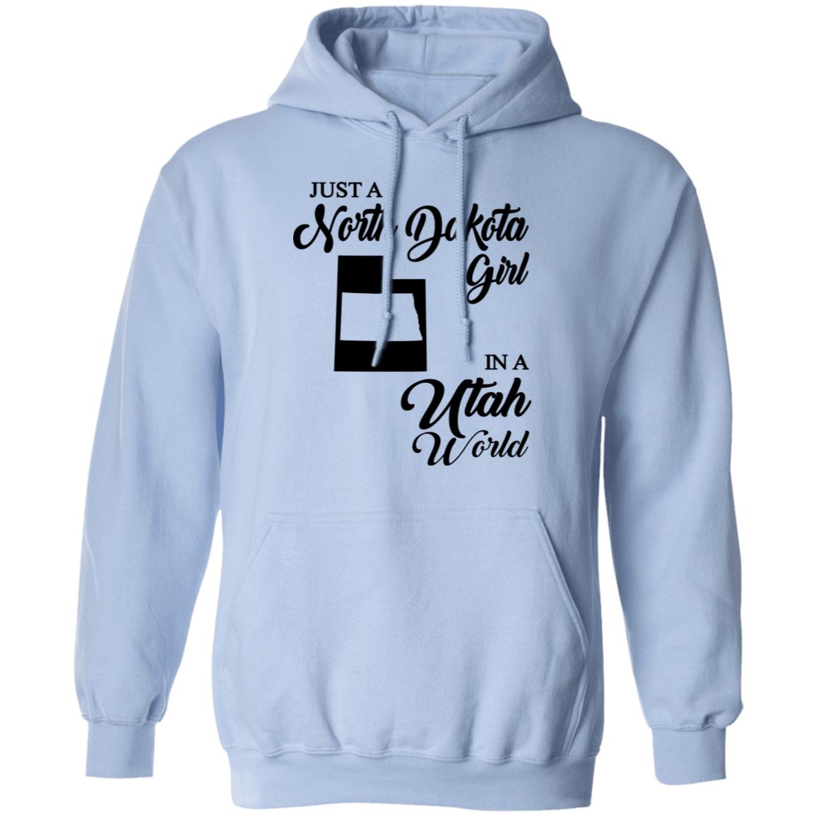 Just A North Dakota Girl In A Utah World T Shirt - T-shirt Teezalo