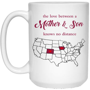 Iowa Colorado The Love Between Mother And Son Mug - Mug Teezalo