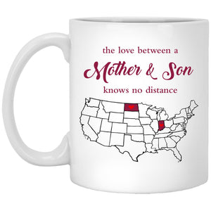 North Dakota Indiana The Love Between Mother And Son Mug - Mug Teezalo