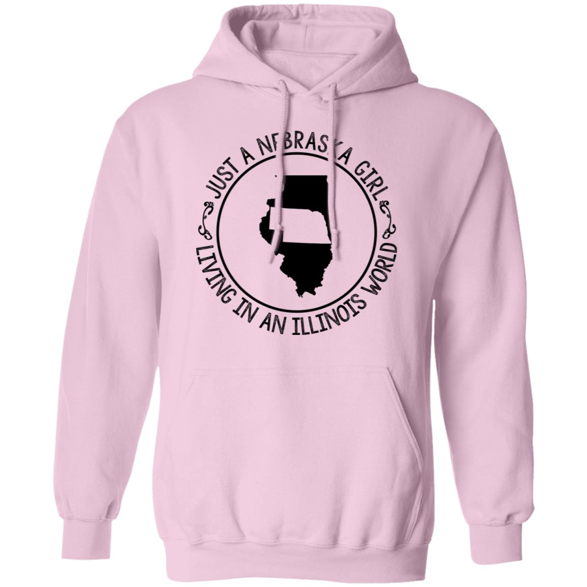Nebraska Girl Living In Illinois World T-Shirt - T-shirt Teezalo