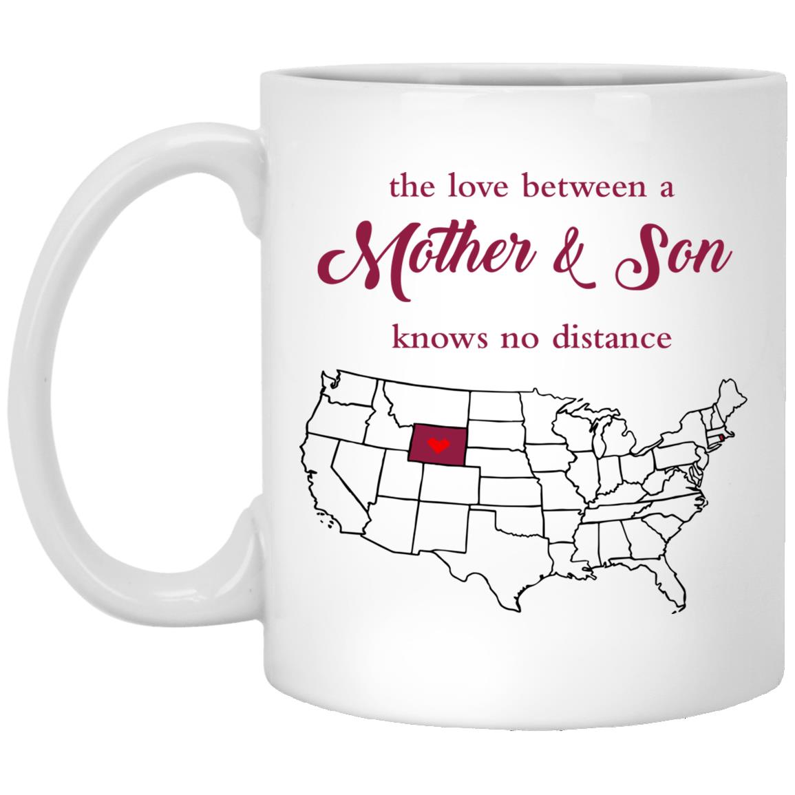 Rhode Island Wyoming The Love Between Mother And Son Mug - Mug Teezalo