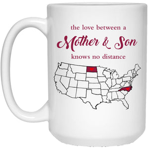 North Dakota North Carolina	The Love Between Mother And Son Mug - Mug Teezalo