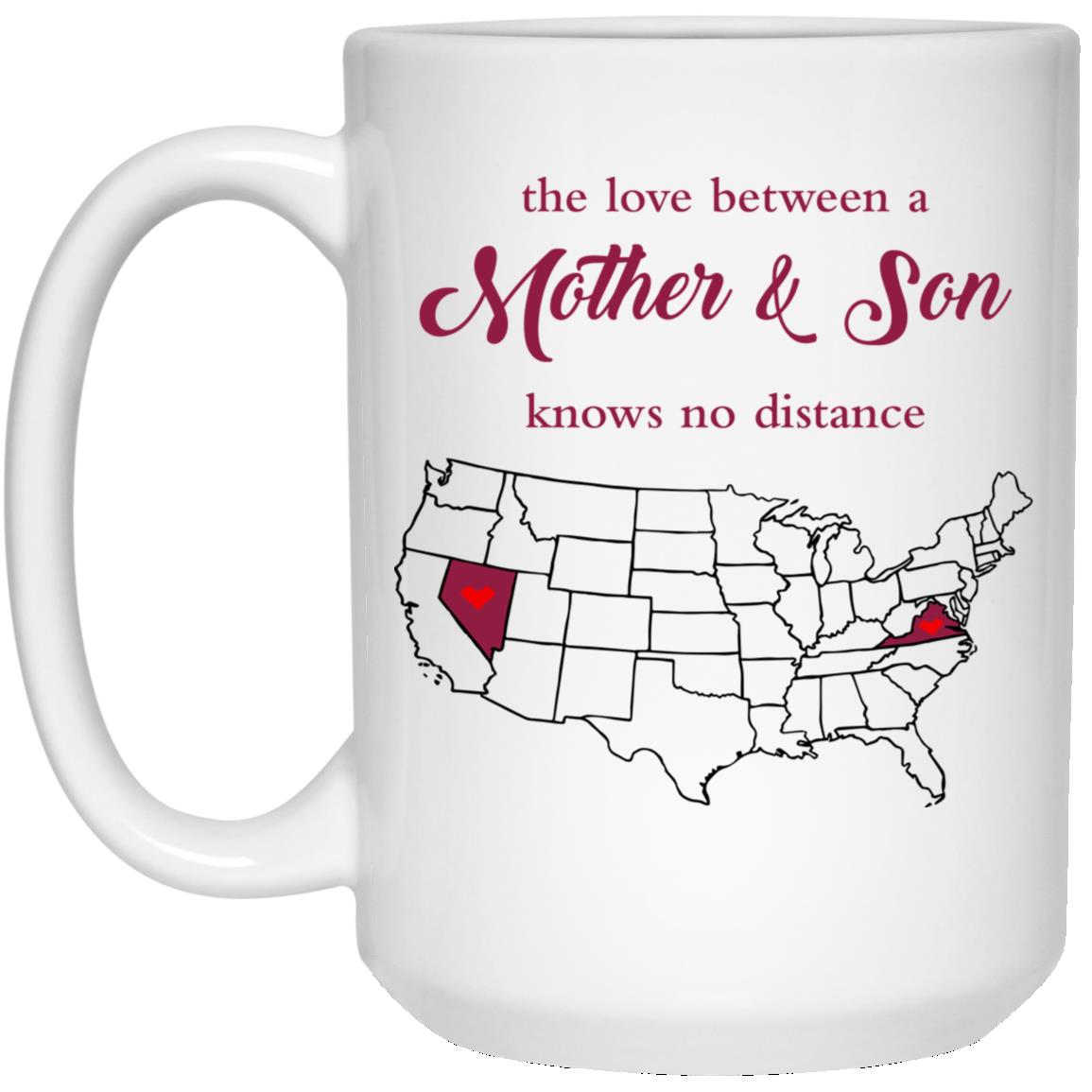 Virginia Nevada The Love Between Mother And Son Mug - Mug Teezalo
