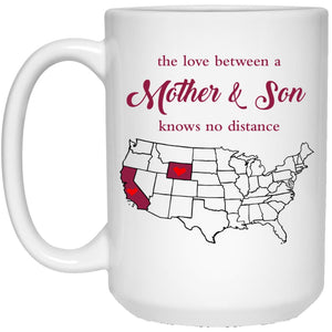 Wyoming California The Love Between Mother And Son Mug - Mug Teezalo
