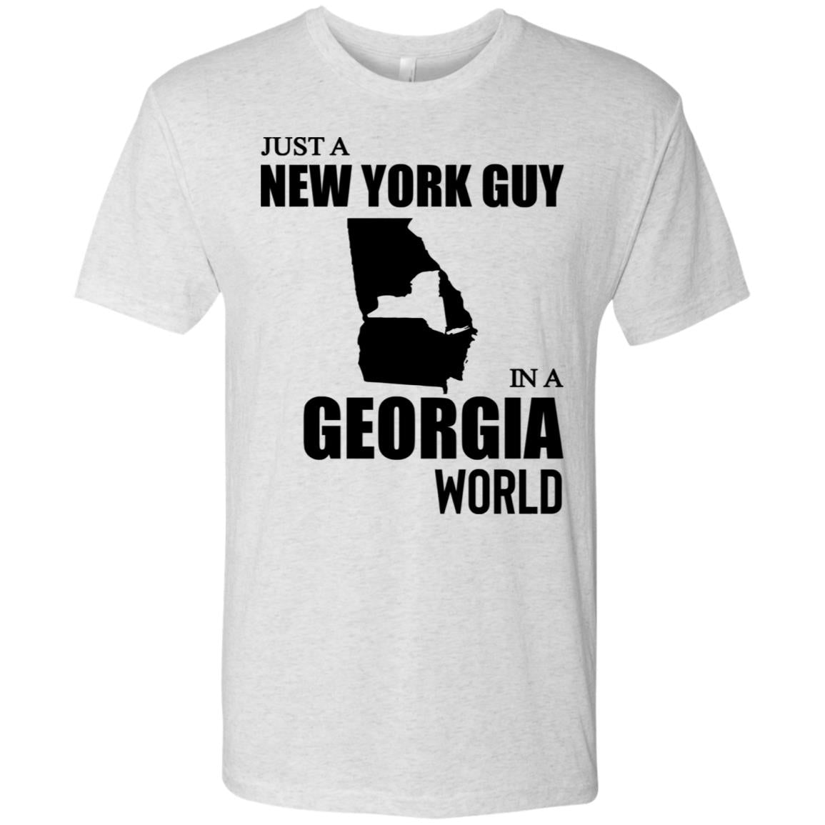 Just A New York Guy In A Georgia World T-Shirt - T-shirt Teezalo