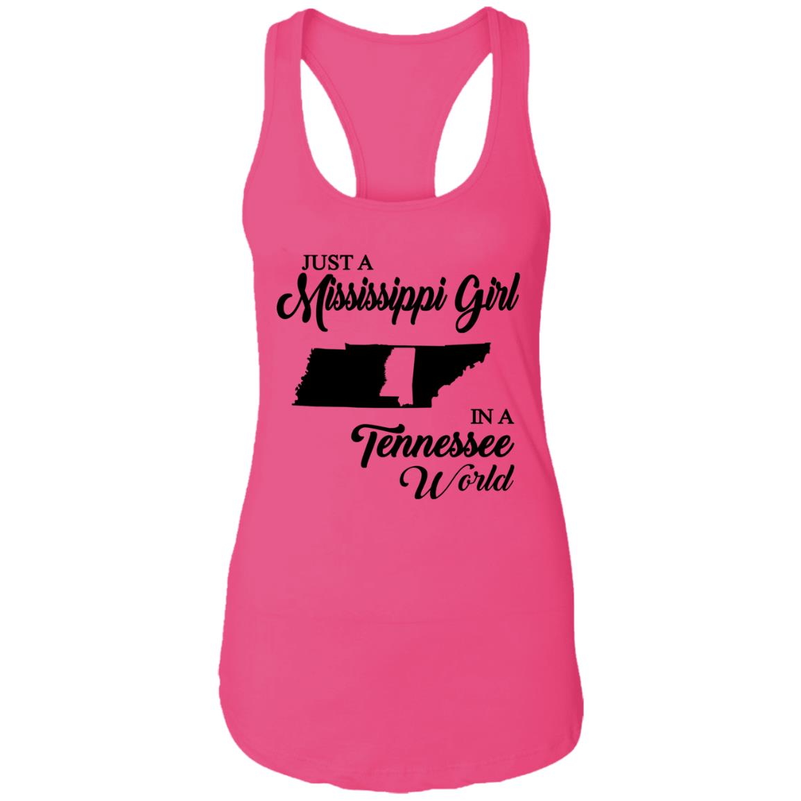 Just A Mississippi Girl In A Tennessee World T-Shirt - T-shirt Teezalo