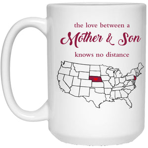 New Jersey Nebraska The Love Between Mother And Son Mug - Mug Teezalo