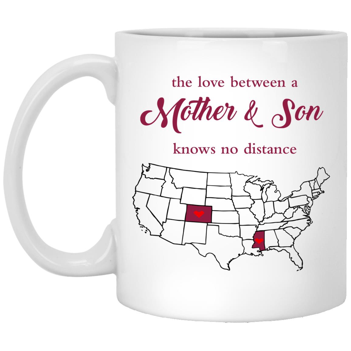 Colorado Mississippi The Love Between Mother And Son Mug - Mug Teezalo