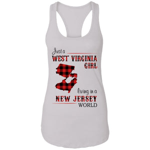 Just A West Virginia Girl Living In A New Jersey World T Shirt - T-shirt Teezalo