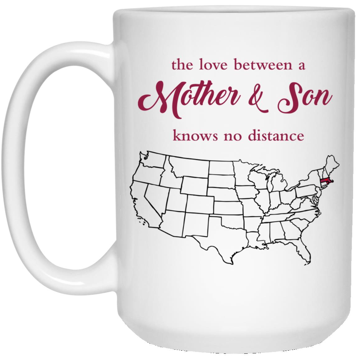 Rhode Island Massachusetts The Love Between Mother And Son Mug - Mug Teezalo